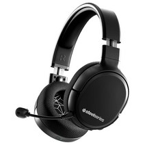 스틸시리즈 아크티스 1 무선 게이밍 헤드셋 블랙 USB-C 탈착식 클리어캐스트 마이크 PC PS5 PS4