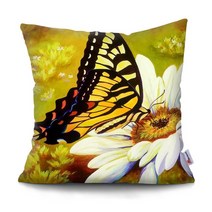 조약돌소파MTMETY 아름다운 나비 베개 케이스 Ins 스타일의 꽃 풍경 쿠션 커버 소파 자동차 허리 던져 홈, 25 BZML1T1184_02 50x50cm