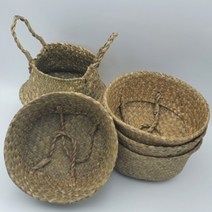 화분 바구니 꽃바구니 과일담는 브레드 바스켓 과자 소품 라탄 감성, 1개