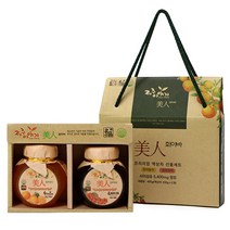제주이야기 미인 화이바 꼬마 액상차 2종 선물세트, 한라봉차 200g + 오미자차 200g, 7세트