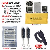 블루투스 이어폰 귀청결 클리너 호환 샤오미 에어팟용 일회용 스틱 깨끗한 도구 화웨이 프리버드 2 프로 에어팟 3 용 케이스 브러시 청소, [08] Set A