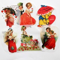 천아트 의류열전사지 빈티지 오리와 소녀 6종(F160) 전사지 제작, I dream 소녀