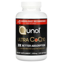 Qunol (퀴놀) Qunol 울트라 CoQ10 100 mg 120 소프트젤, 5개