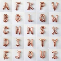애드벌룬 에드벌룬 현판식 제막식천16 인치 로즈 골드 모든 글자 A ~ Z 풍선 알루미늄 호일 헬륨 생일 웨딩, 24 X_01 16 인치