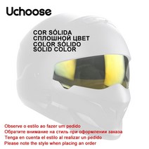 UCHOOSE-분리형 다목적 레트로 헬멧 조합 오토바이 기관차 개성 하프 프레데터, 06 Colored lenses