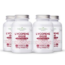 [내추럴이믹스] 토마토 라이코펜 500mg (3개월분), 90캡슐, 4개