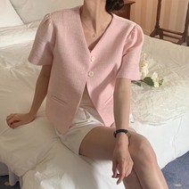 주디앤 여성 세리에 브이넥 반팔 자켓