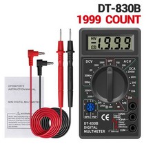 휴대용 DT830B 디지털 멀티 미터 AC DC LCD 미니 전압계 전류계 옴 테스터 750 1000V 프로브가 있는 높은 안전 핸드 헬드 미터 316755, Digital Multimeter