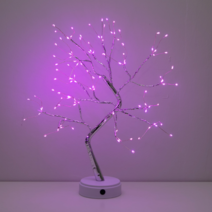 이코노미쿠스 LED 무선 감성 나무 침대 간접 조명 전등 수면등 무드등 크리스마스, 나무 (보라색)