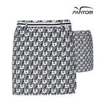 팬텀 골프 fantom여성 팬지꽃 패턴 큐롯 팬츠 F22102PC472_BK, 064, BK