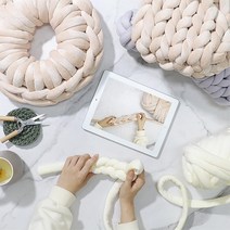뜨개 만들기 핑거니팅 가방만들기 취미생활 심심할때 다양함 핸드메이드, 500g 민트