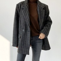 울헤링본 더블 박시 자켓