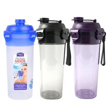 선식 미숫가루 쉐이커 보틀 470ml 690ml 쉐이크통 플라스틱 물병 보충제 세이커, 클래식블루