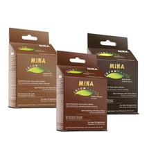 MINA ibrow 헤나 레귤러 팩 및 컬러링 틴트 키트 최대 6주(버건디) MinaiBrow, Dark Brown + Light Brown + Med