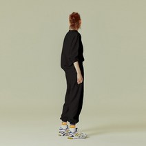 [NOHANT] LOGO PATCH JOGGER PANTS BLACK