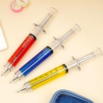 대왕 주사기펜 색상 랜덤 0.8mm 특이한 팬시 문구 친구 생일선물 필기구 어린이 초등학생 신하기 역할놀이
