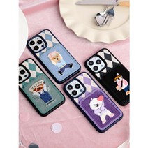 디자인스킨 [디자인스킨]아이폰 코듀로이 자수 카드 포켓 파티 케이스, 선택완료, 그린-비코/14