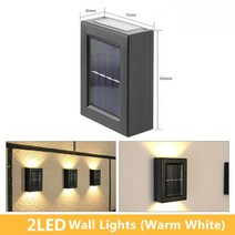 야외울타리 마당 화단 정원 가림막 울타리펜스LED 야외 방수 태양광 벽부등 울타리 데크 정원 파티오 통, 01 A_02 White