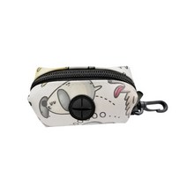 가볍고 튼튼한 개 똥 폐기물 가방 홀더 귀여운 인쇄 강아지 디스펜서 애완 동물 가죽 끈 캐리어 3 색 Y5GB, [03] 2SS903262-W