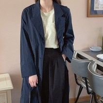 커림벨 버튼 여름 간절기 롱 자켓