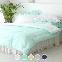 베이직톤 샤인 모달 시어서커 여름 차렵이불 풀세트(이불+패드+베개커버)