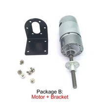 전장부품 12V 마이크로 전기 모터 긴 샤프트 DC 6V 스레드 DIY 부품 JGB37-555 플랜지, 21 24v150rpm_05 Package P