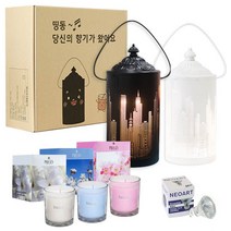 메트로 캔들워머+프라이스 캔들 리타자 3종 선물 포장 세트, 메트로 원형 화이트+리타자 3종 선물 포장세트[전구1개포함]