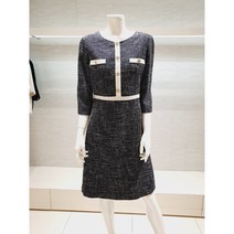 [린 LYNN] (L523) 라운드 트위드 원피스 (LGOPMH9700MNA)