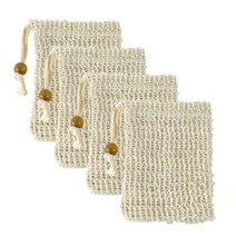 비누망 비누거품망 제로웨이스트 세안망 천연 면 비누 버블망 샴푸바 3 + 1, 4개, th베이지