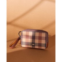 액세서리 미니지퍼파우치GINGHAM CLASSIC브라운 깅엄 체크 PVC DBHO3FC23W3