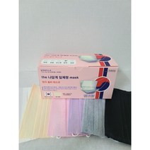 더코리아 덴탈 한지마스크 50매 비말차단, 검정