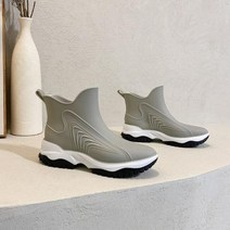 레인 부츠 장화 장마 여성 일본 패션 두꺼운 밑창 슈즈 여성용 내마모성 방수 미끄럼 방지 주방 작업 신발