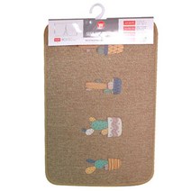 모던 자수 발매트 선인장