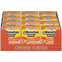 [미국직배송]마루찬 인스턴트 런치 라멘 누들 12컵x64g 세가지맛 Maruchan Instant Lunch Ramen Noodle Soup 12ct, 치킨맛 (Chicken Flavor)