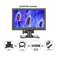 did모니터 휴대용 101 인치 터치 스크린 모니터 IPS 1920x1200 소형 미니 HD LCD 디스플레이 BNC AV VGA HDMI USB 게임 모니터 PC, 1366x768