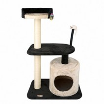 고양이 산시아 캣타워 레나펫1 베이지콤보 블랙 직조 DIY 원목 대형 3단4단 저렴한, 1, 본상품선택