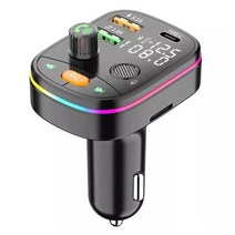 블루투스카팩 무선 블루투스 트랜스미터 카팩 5.0 fm 송신기 q9 자동차 mp3 핸즈프리 통화 전압 디스플레이 pd 고속 충전 무손실 사운드, a