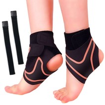 엘마운틴 발목보호대 발목아대 고정 스트랩 운동 등산 조깅, 4_XL 오렌지 좌우 1세트