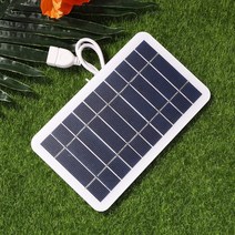 태양 전지판 아파트 태양열 5v 400ma 전지 패널 2w 출력 usb 야외 휴대용 광, 없음