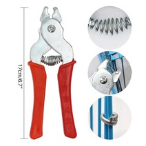 호그 링 플라이어 도구 및 600Pcs M 클립 스테이플 치킨 메쉬 케이지 와이어 펜싱 갇힌 클램프 토끼 고정, 03 1 small pliers