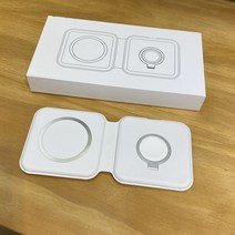 아이폰호환 21 15W 접이식 맥세이프 듀오 무선 충전 패드 Magsafe 폰 13 14 Pro Max 12 IWatch 빠른 유도, 04 Black