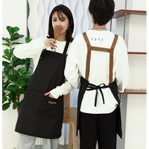 리리꼬 카페 주방 미용실 손님용 방수 앞치마, 1개, 시크블랙