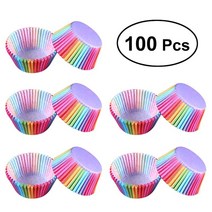 100pcs 머핀 컵 케이크 포장지 종이 컵 케이스 홈 DIY 부엌 베이킹 초콜릿 장식 도구 생일 웨딩 액세서리, 다중