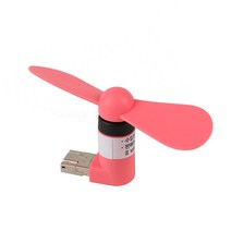 이너스 스마트폰 5핀 USB 선풍기, 핑크