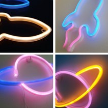 취미방꾸미기네온싸인 게임룸조명, 로켓(블루)