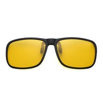 시저플립 LongKeeper-스퀘어 편광 선글라스 남성 및 여성용 플립 업 클립 야외 드라이버 고글 운전 안경 Oculos