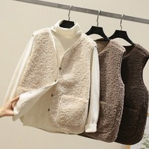 따뜻한 보들 후리스조끼 베스트 양털베스트 여성 여자 공용 겨울 간절기 방한 실내 군밤이네