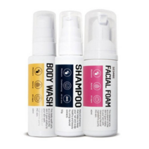세소비 여행용 약산성 샴푸 50ml + 고보습 바디워시 40ml + 폼클렌징 50g 세트, 3세트