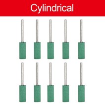 연마공구 절삭공구 금형 마감 용 고무 장착 포인트 그라인딩 헤드 10 개 연마 다이 로타리 도구, Cylindrical, 5mm 10pcs