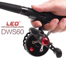 Leo Dws6 플라이 낚시 리드 방법 6: 레오 관성 코일 릴 스피닝 높은 발의 뗏목, Black, Left Hand